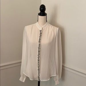 Chiffon button-up blouse / Jennifer Lopez